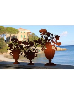 Silhouette einer Deko Amphore mit Rosen für Barock Deko 2