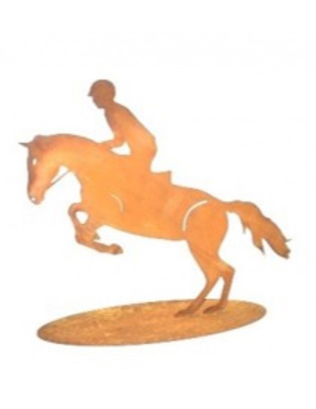 Springreiter auf Platte -klein