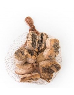 Holzherzen im Säckchen 6x3cm 8 teilig