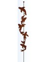 Gartenstecker mit schwimmenden Kois 180 cm hoch - asiatischer Deko Fisch