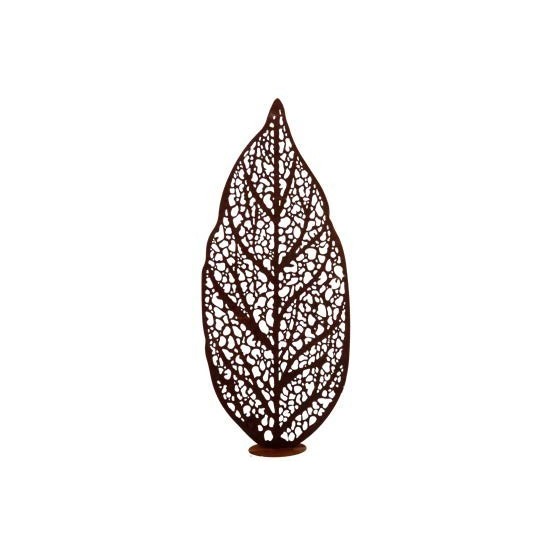 Blattstruktur dekorativ als Skulptur - sichtbare Blattadern beleuchtet