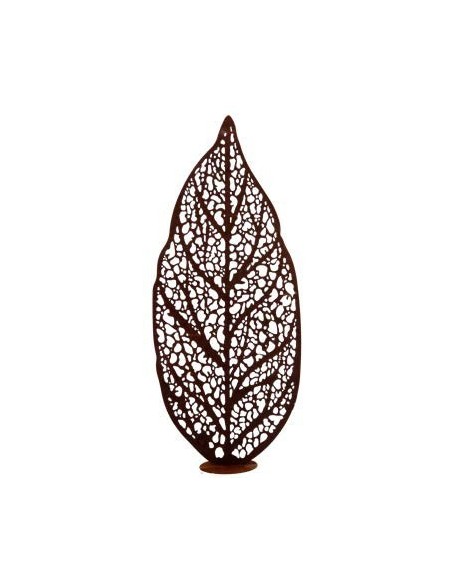 Blattstruktur dekorativ als Skulptur - sichtbare Blattadern beleuchtet