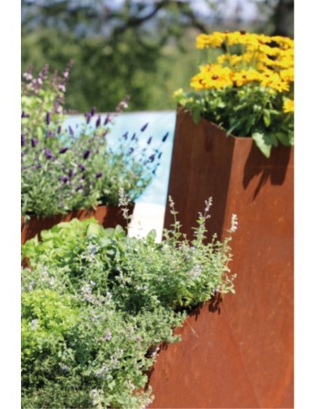 Topf "Windschief" unten geschlossen Höhe vorne 83 cm 