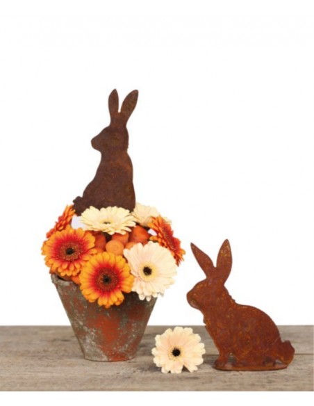 niedlicher Deko Hase von hinten für Osterdeko