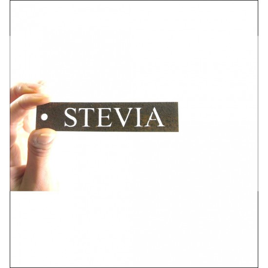 Kräuterschild Stevia rostige Kräuterschilder selber machen 