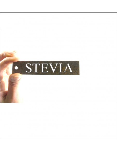 Kräuterschild Stevia rostige Kräuterschilder selber machen 