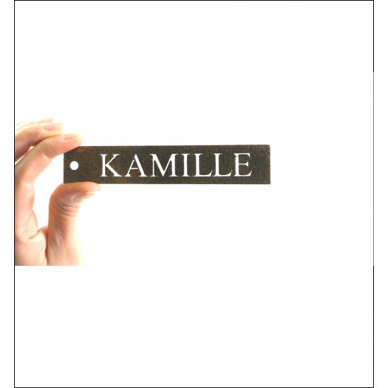 Kräuterschild Kamille aus Metall zum basteln für Kräutergarten 