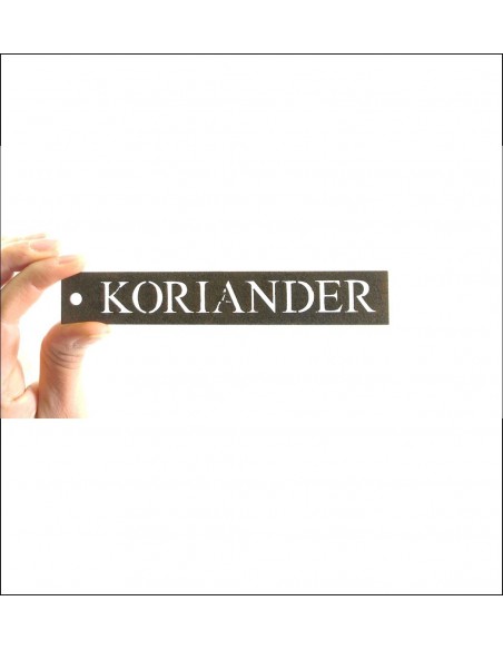 Kräuterschild Koriander Metallschilder für Kräuter 