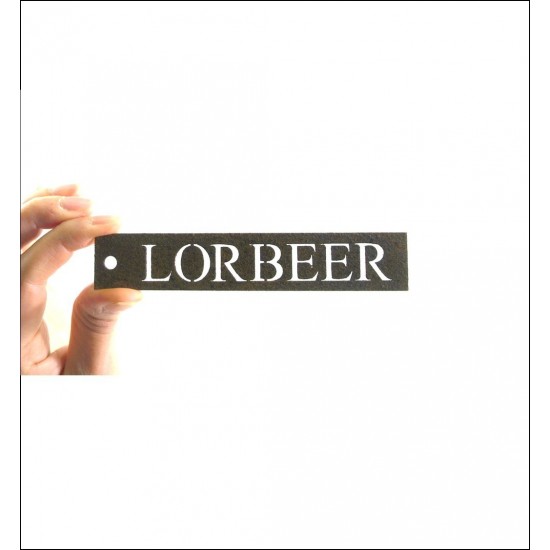 Kräuterschild Lorbeer Kräuterschilder aus Metall für den Garten mit Rost Patina