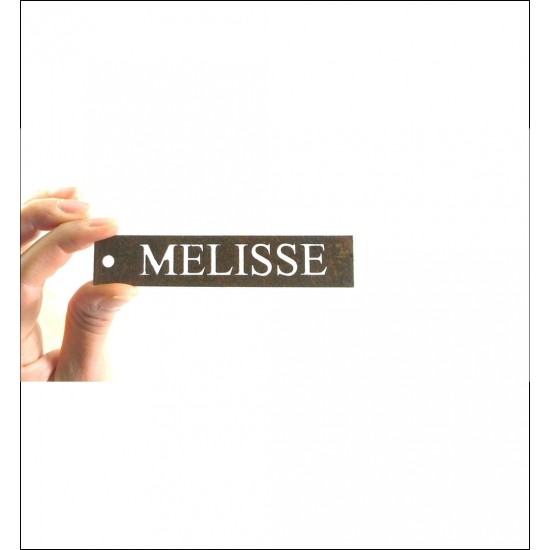 Kräuterschild Melisse rostige Kräuterschilder aus Metall für Kräutergarten