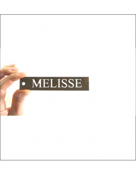 Kräuterschild Melisse rostige Kräuterschilder aus Metall für Kräutergarten