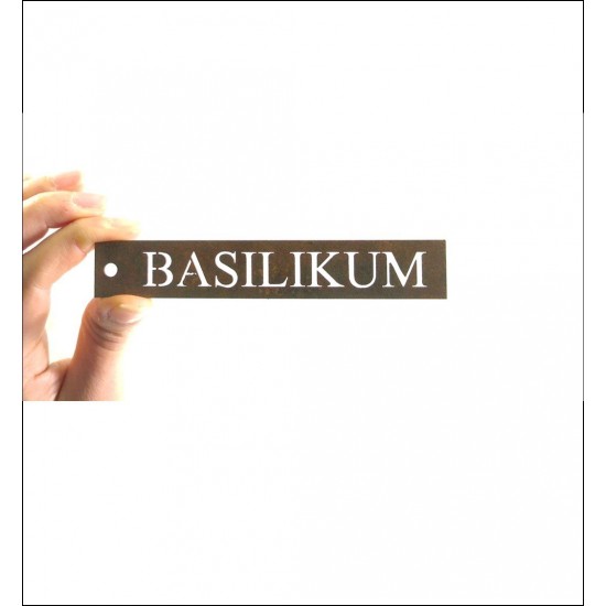 Kräuterschild Basilikum Kräuterschilder selber machen Pflanzenschilder