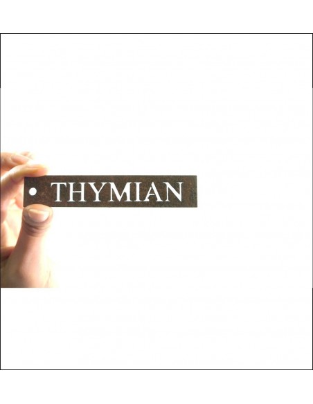 Kräuterschild Thymian Schilder für Kräuter und Kräutergarten aus Metall und Rost