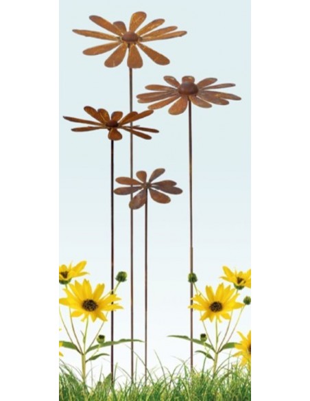 Deko Margerite Ø 16 cm mit Kugel - Blumenstecker für den Garten