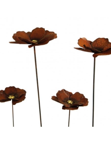 Deko Mohn mit Goldmitte Ø ca. 15 cm - Blumendeko für den Garten, Hochbeete, Erde Deko Mohn mit Goldmitte Ø ca. 15 cm - Blumendeko für den Garten, Hochbeete, Erde