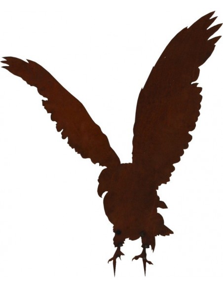Tiere mit Baumspieß Gartenfigur Adler aus Metall für individuelle Befestigung  - 75 cm hoch Schöne Dekofigur Adler aus Metall al