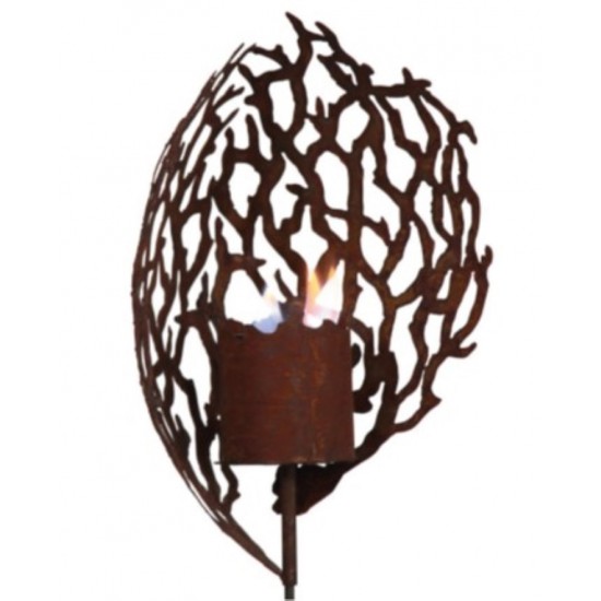 Korallenfackel mit Hülse mit Stab - Maritime Deko für den Garten 