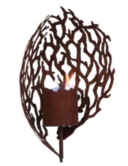 Korallenfackel mit Hülse mit Stab - Maritime Deko für den Garten 