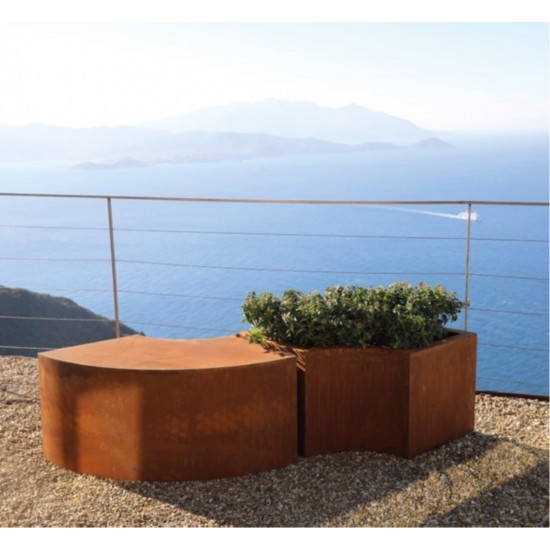 Deko Pflanztopf-Ring mit erhöhtem Boden Höhe 45cm - XXL Pflanzgefäße