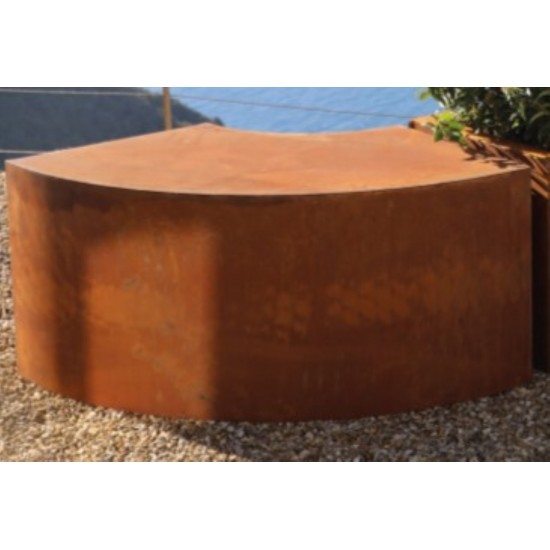 Deko Sitzbank für den Garten Höhe 45 cm - Edelrost Wohndesign