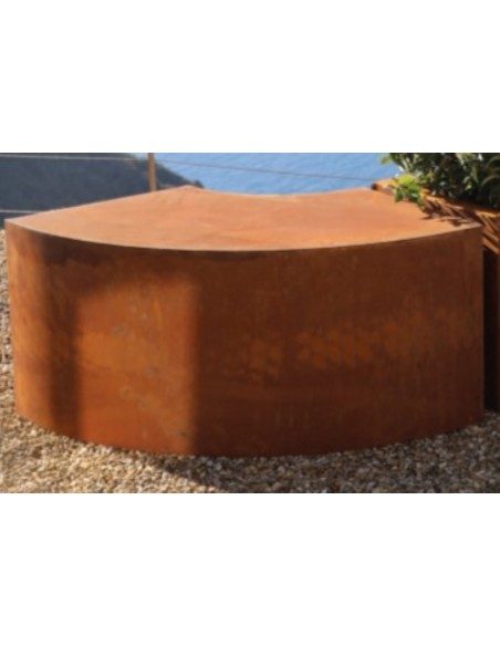 Deko Sitzbank für den Garten Höhe 45 cm - Edelrost Wohndesign