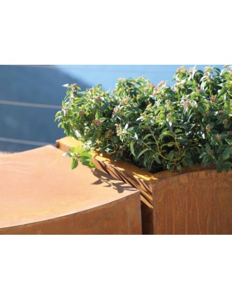 Deko Sitzbank für den Garten Höhe 45 cm - Edelrost Wohndesign