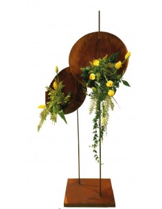 Schalenständer mit zwei Schalen Höhe 160 cm - Deko zum Bepflanzen