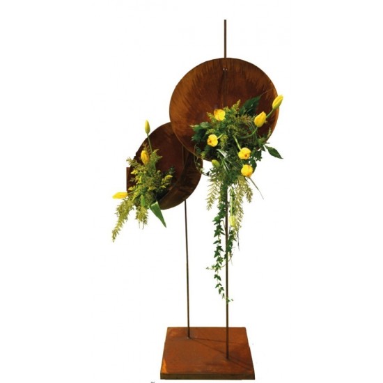 Schalenständer mit zwei Schalen Höhe 160 cm - Deko zum Bepflanzen