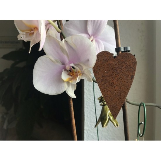 kleines Metall Herz als Dekoherz für Blumen oder Hochzeit