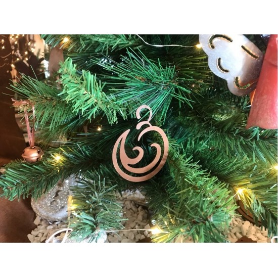 Christbaumschmuck Kugel Ornament groß im Weihnachtsbaum, Weihnachtsdeko, Winterdeko, Weihnachtskugel