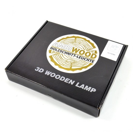 Holzlampe mit Motiv "Kaffee" LED Wohnzimmerdeko LED Tischlampen Kinderzimmerdeko