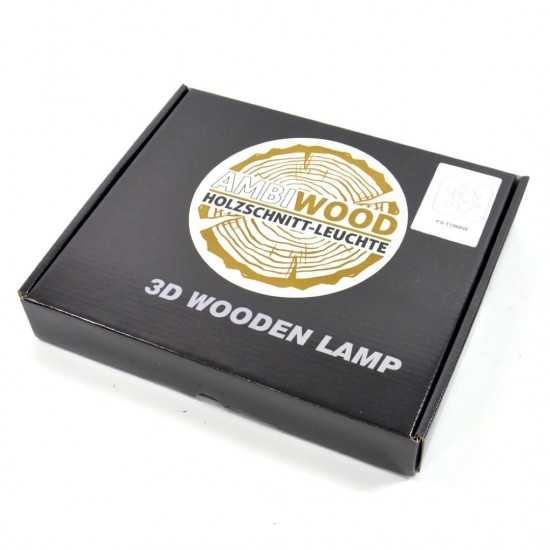 Holzlampe mit Motiv "Taube"- LED Nachttischlampe Kinderzimmerdeko Wohnzimmerdeko Tischlampe LED