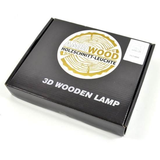 Holzlampe mit Motiv "Delfin" - Deko für das Kinderzimmer, Wohnzimmerdeko, LED Tischlampe, LED Nachtischlampe