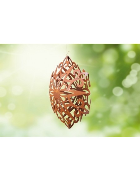 Gartendeko Rost Flocke 5 Schneekristall gebogen Ø 20 cm / rostige Flocke Edelrost 