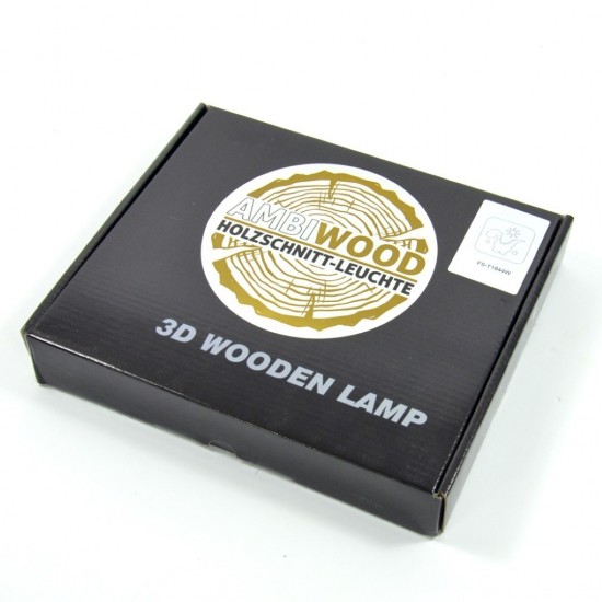 Holzlampe mit Motiv "Dino" - LED Tischlampen - Kinderzimmerdeko lustige Deko Fensterbankdeko 