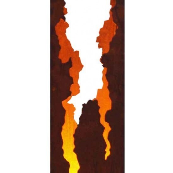 Dekosäule Taormina - 86 cm hoch - Gartendeko Rost im italienischen Stil - Rostsäule beleuchtet