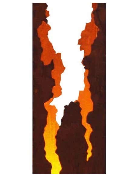 Dekosäule Taormina - 86 cm hoch - Gartendeko Rost im italienischen Stil - Rostsäule beleuchtet