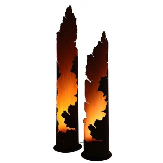 Gartendeko Rost - Rostsäule rund Messina Edelrost Deko im mediteranen Stil