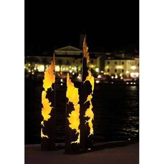 Gartendeko Rost - Rostsäule rund Messina Edelrost Deko im mediteranen Stil