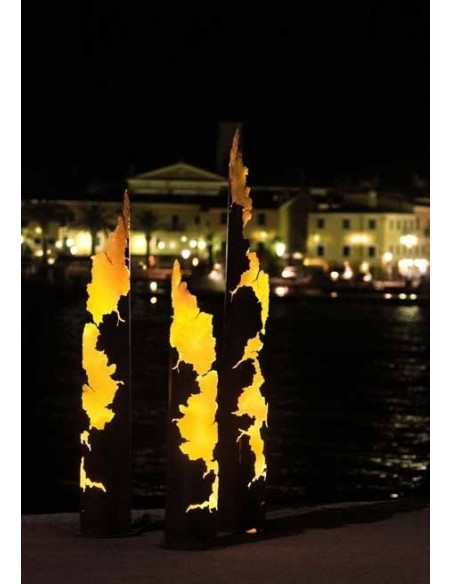 Gartendeko Rost - Rostsäule rund Messina Edelrost Deko im mediteranen Stil