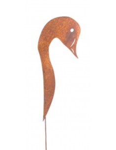 Deko Gartenstecker -Schwanenkopf-Teich und Beetdeko Tierdeko Tierstecker Schwan Metalldeko Gartendeko