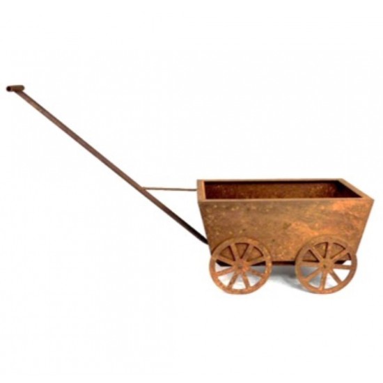 Leiterwagen zum Bepflanzen - kreative Pflanzgefäße - Metalldeko Rostdeko Blumengefäß