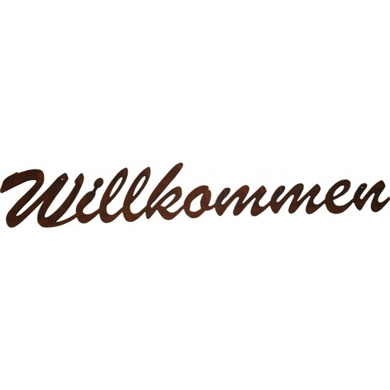 Schriftzug Willkommen Edelrost