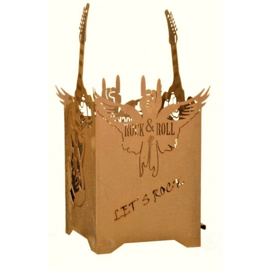 Feuerkorb für Rocker Party Let´s Rock Feuerschale als Geschenk für Musiker