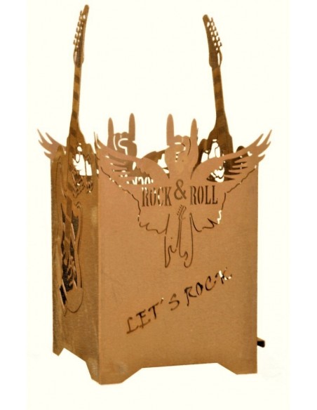 Feuerkorb für Rocker Party Let´s Rock Feuerschale als Geschenk für Musiker