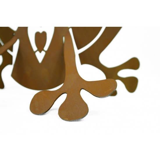 Edelrost Froschkönig Metalldeko Deko für die Gartengestaltung Deko für den Außenbereich