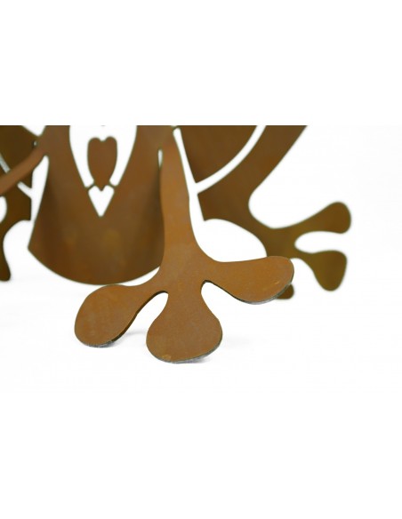 Edelrost Froschkönig Metalldeko Deko für die Gartengestaltung Deko für den Außenbereich