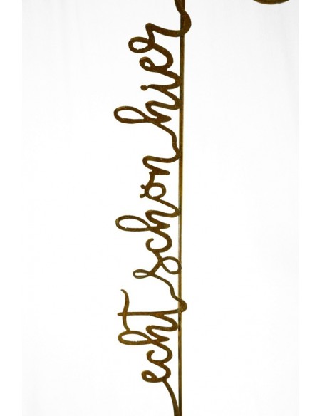 Gartenstecker mit Spruch Echt schön hier - Gartendeko - Große Gartenstecker Laternenstab