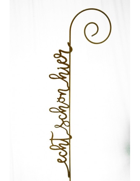 Gartenstecker mit Spruch Echt schön hier - Gartendeko - Große Gartenstecker Laternenstab