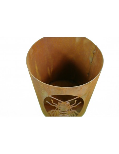 Insektenwindlicht "Wespe" - Windlichter für den Außenbereich , Bienengarten, Gartendeko, Metalldeko, Edelrost Deko